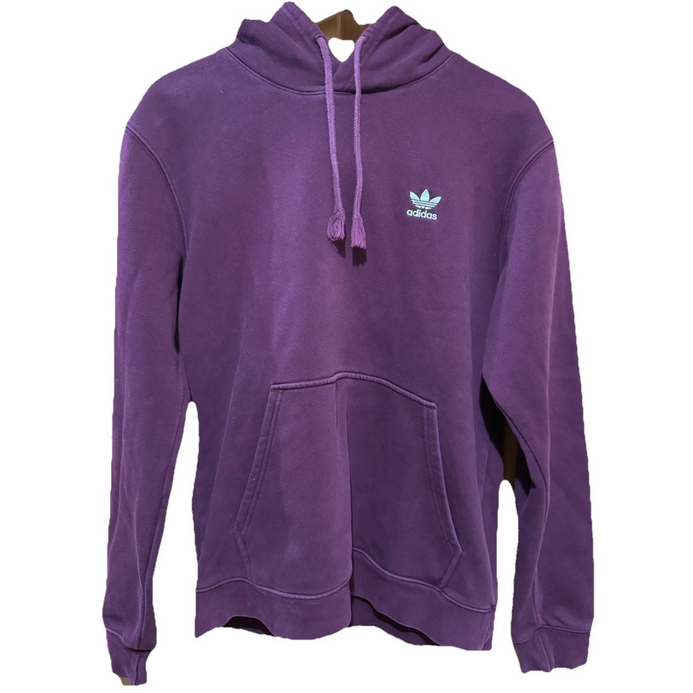 Adidas Men Sweatshirt Maroon Hoodie Logo Primegreen‎ Trefoil Embroidered Large